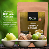 Nuvra by Nature Organic Triphala Powder - 8 oz | Herbal Mix of Amla, Bibhitaki and Haritaki | 100% Pure & Natural | Supports Immunity and Gut Health |
