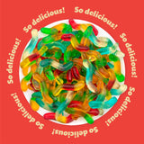 Gummy Worms | 1-Pound Bag | Dye Free Candy | Assorted Fruit Gummies | Classic Gummy Candy for Snacking, Buffets, Gifting, Party Favors, and Goodie