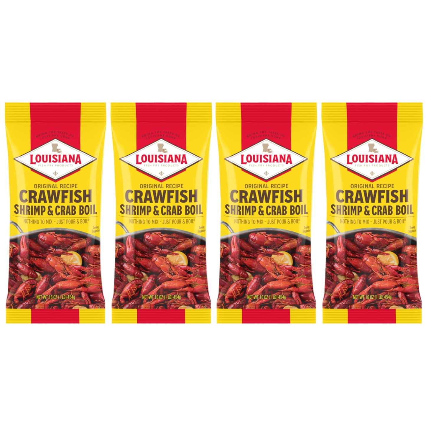 Louisiana Fish Fry Products Crawfish, Shrimp & Crab Boil Seasoning - Spicy & Delicious Seafood Powder Complete Seasoning - Low Salt Cajun Seasoning 16