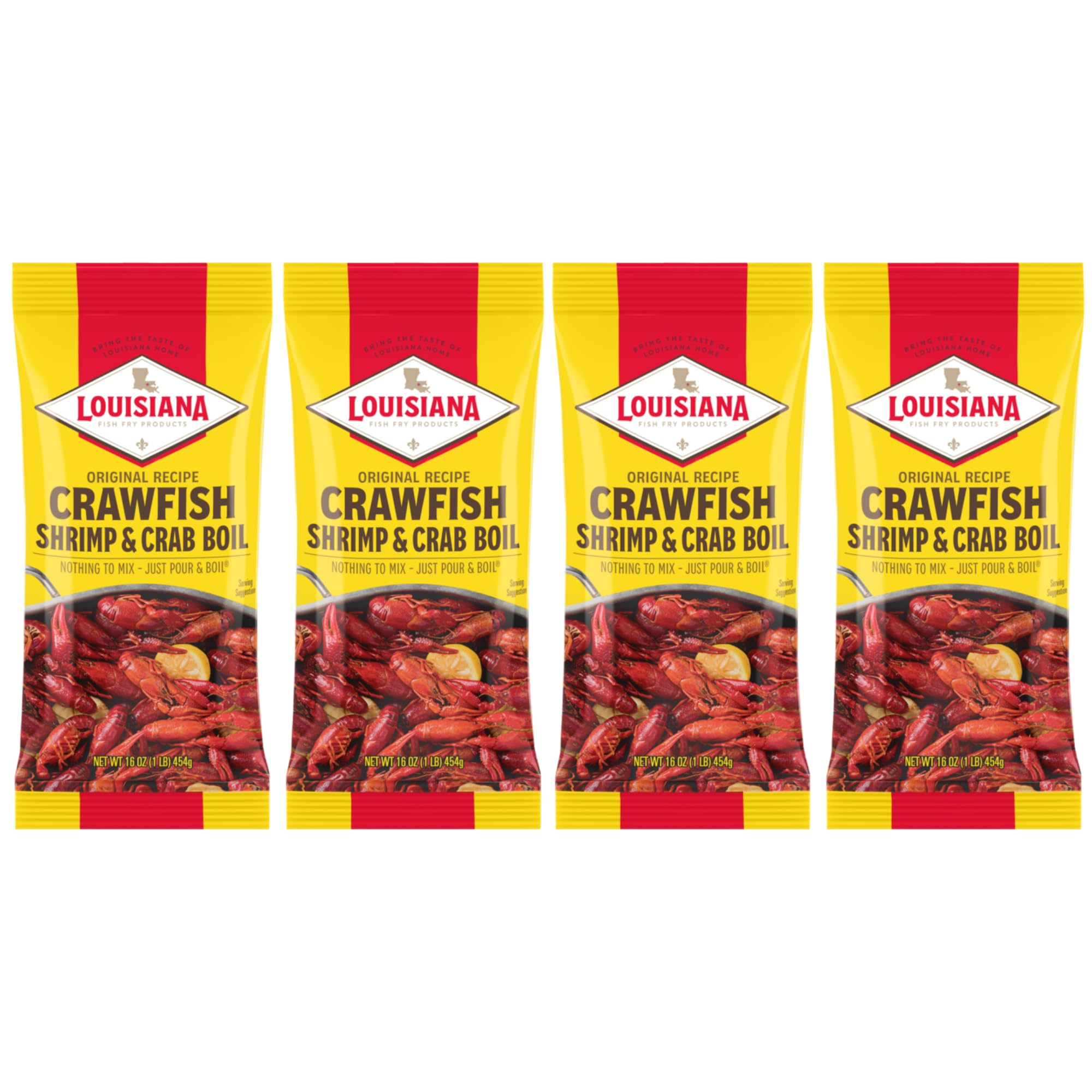 Louisiana Fish Fry Products Crawfish, Shrimp & Crab Boil Seasoning - Spicy & Delicious Seafood Powder Complete Seasoning - Low Salt Cajun Seasoning 16