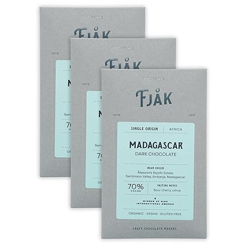 Fjak - Single-Origin - Norwegian Chocolate Bundles (Madagascar 70%, 3 Pack)