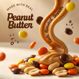 Candy Coated Peanut Butter Chocolate Bites 24oz Bulk Bag, Peanut Butter Center with Crisp Shell, Orange Yellow Brown Candy Pieces for Party Favors