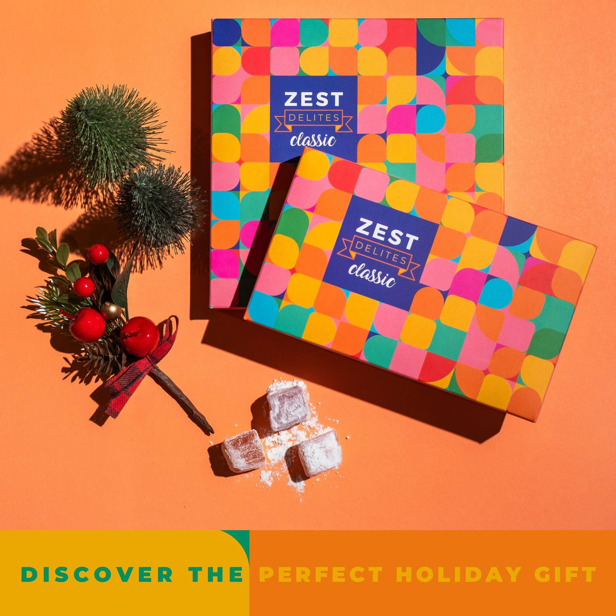 Turkish Delight by Zest Delites, Assorted Lokum, Vegan Candy Gift, 8.8oz