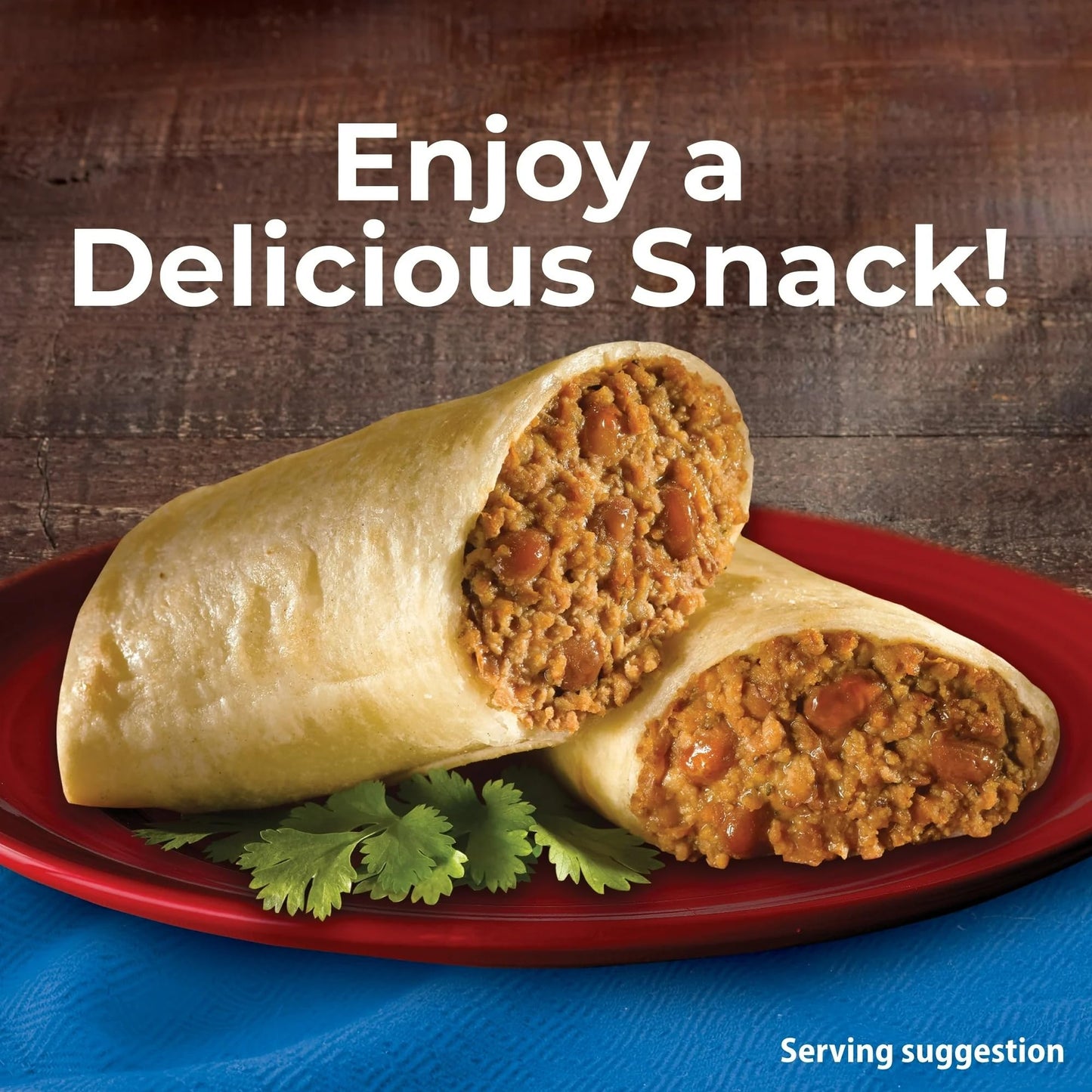 Salutem Vita - Beef & Bean Chimichangas, Frozen Mexican Food Gift Set - Pack of 2