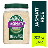 RiceSelect Jasmati Rice, Premium Long Grain Aromatic American Jasmine Rice, Gluten-Free, Non-GMO, Kosher, 32oz Jar (Pack of 1)