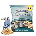 Armstrong Bird Food Peanuts-in-Shell, 3 Pounds - for Blue Jays, Eastern Grey Squirrels and Eastern Chipmunks for Outside Feeders