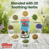 Olbas Herbal Tea 7 Ounce, Swiss Herbal Blend with 20 Soothing Herbs & Essential Oils, Sore Throat and Stress Relief Tea, Warming Comfort, Calms