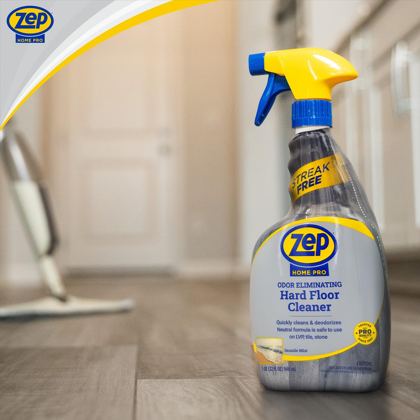 Zep Home Pro Odor Eliminating Hard Floor Cleaner 32oz (Pack of 1) R61206 - Remove dirt, odors, and grime from hardfloors with our quick-drying