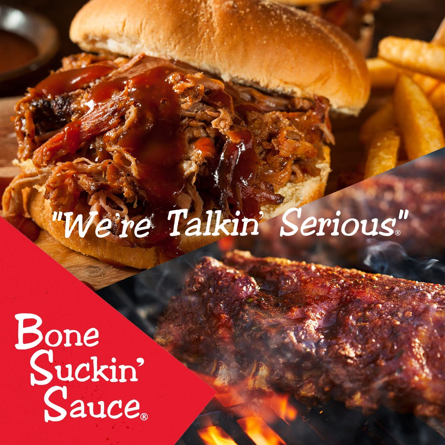 Bone Suckin, Sauce Barbeque Thicker Hot, 16 Ounce