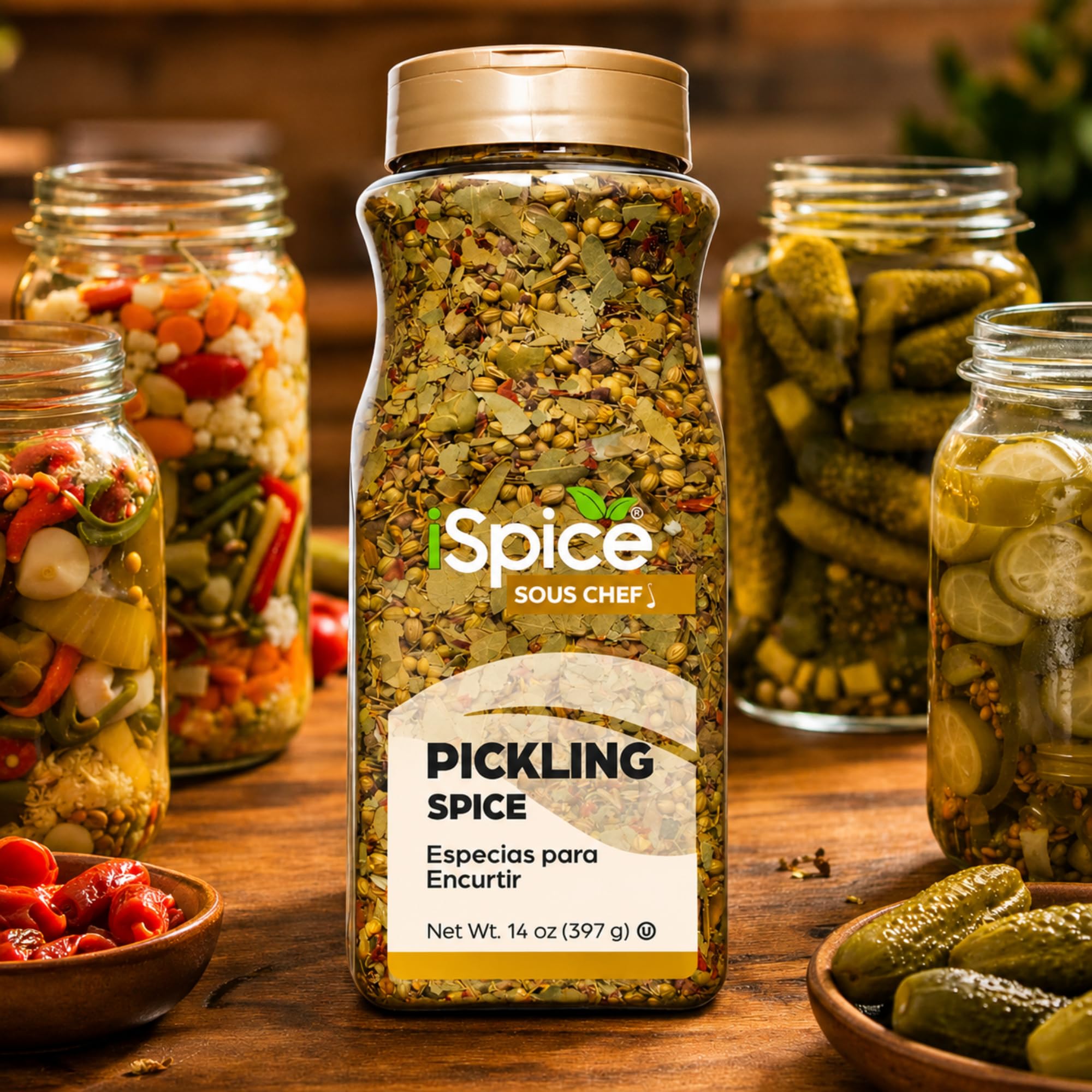 iSpice TANGY PICKLING SPICE | Pickling Seasoning | Kitchen Essential Spice & Seasoning (14 OZ)