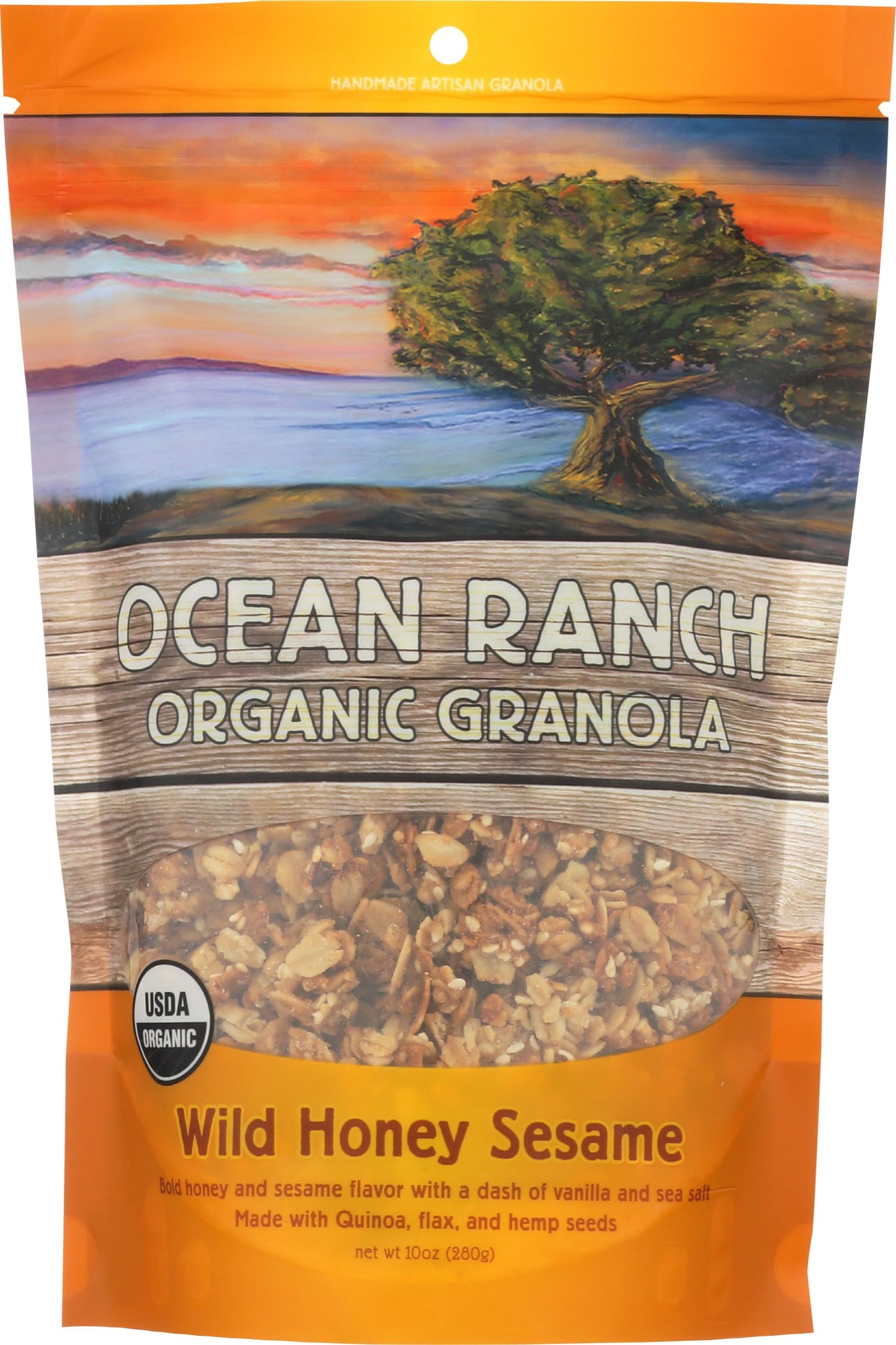 Ocean Ranch Organic Honey Sesame Multigrain Granola, 10 OZ