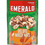 Emerald Salted Deluxe Mixed Nuts (1-Pack) | 5oz Resealable Bulk Bag | Cashews, Almonds, Walnuts, Brazil Nuts, Pecans | Plant-Based Protein | No