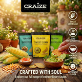 Craize Savory Mix | Sweet Corn x2, Everything, Jalepeno Lime | Gluten Free, Vegan, Kosher, Toasted Corn Crackers | 4 pack, 4 oz each