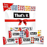 That's it. Mini Fruit Bars (Variety 35 Pack) No Sugar Plant-Based, Vegan & Gluten Free, Breakfast Bar, Paleo, for Children, Non GMO, Fiber (7