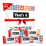 That's it. Mini Fruit Bars (Variety 35 Pack) No Sugar Plant-Based, Vegan & Gluten Free, Breakfast Bar, Paleo, for Children, Non GMO, Fiber (7