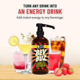 BEV BUZ™ Energy Drink Mix-In - Flavorless Liquid Caffeine Additive for Coffee, Tea, Smoothies, Sodas, Juices | Fast-Acting Energy Boost | Mixes Into