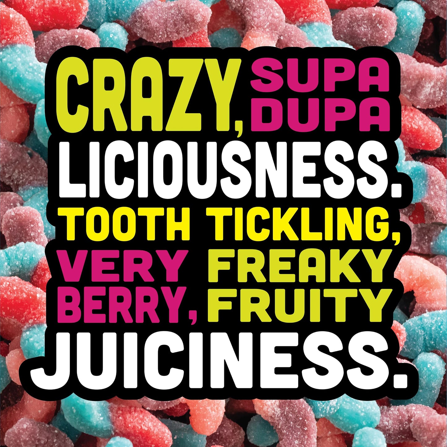 Trolli Sour Brite Crawlers Candy, Very Berry, Sweet and Sour, Gummy Worms, 7.2 oz
