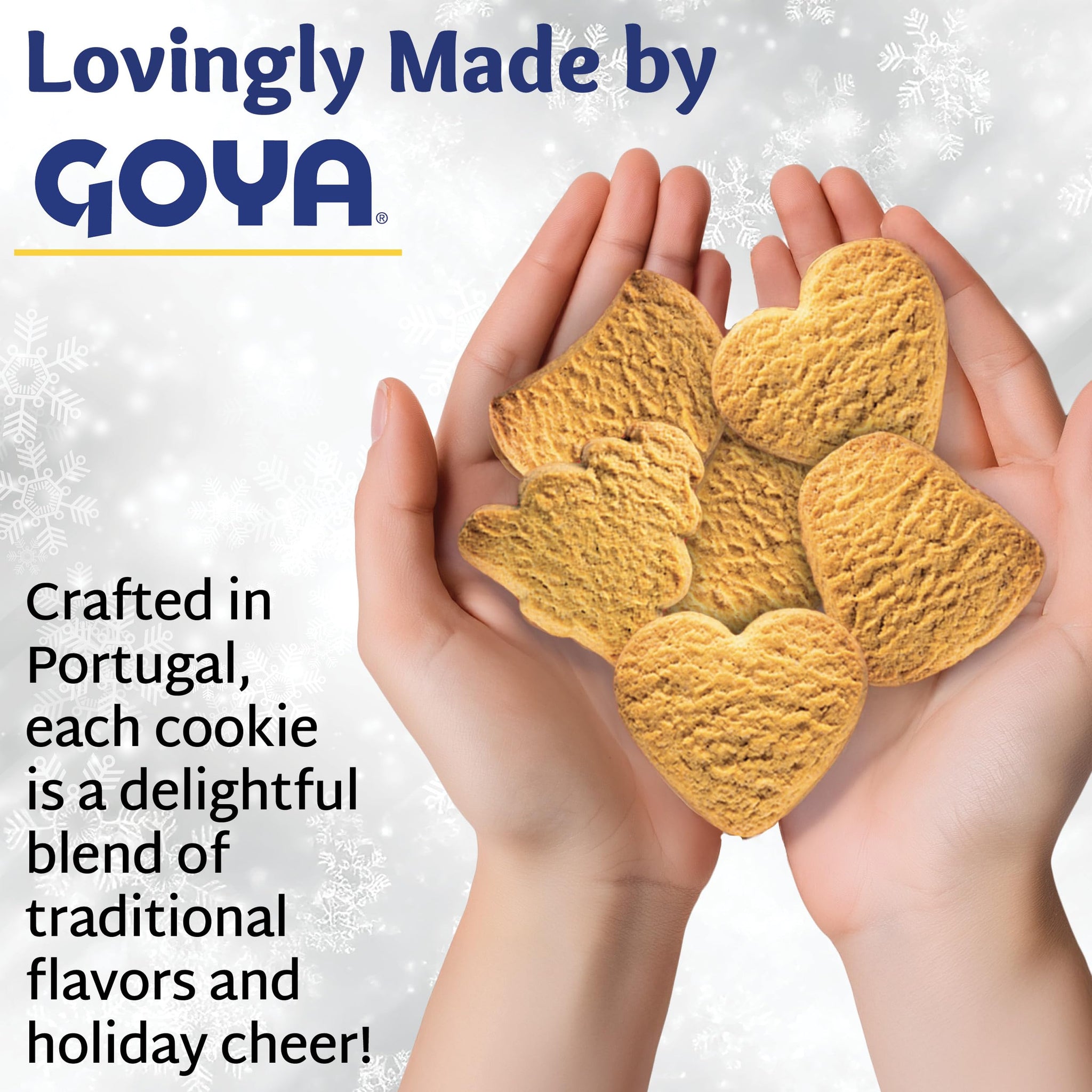Goya Christmas Cookie Gift Collection, Festive Cinnamon Claus Christmas Cookies in Tin, Fun Shapes incl Heart & Tree, Holiday Treats for Family, 9.8oz