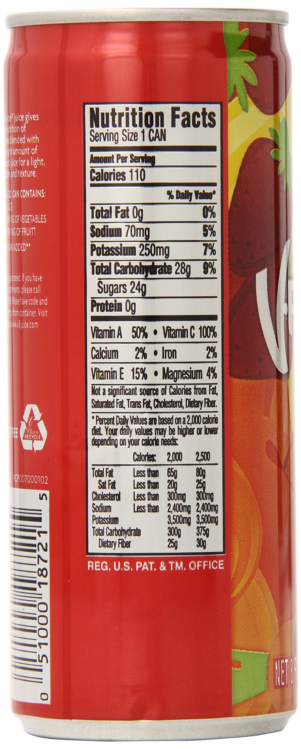 V8 Strawberry Banana, 8 Fl Oz (Pack of 6)