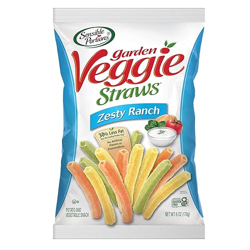 Sensible Portions Garden Veggie Straws, Zesty Ranch, 7 oz.