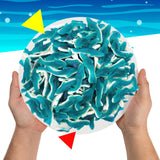 Blue Sharks Gummy Candy | 1 Pound Bulk Bag | Raspberry Marshmallow Flavors