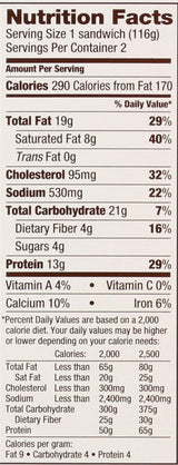 Udi's Gluten Free Sausage, Egg, and Cheese Breakfast Sandwich, 2 ct (frozen)