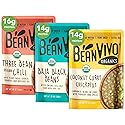 BeanVIVO - Variety 3 Pack (10 oz each) - Organic Baja Black Beans, Three Bean Vegan Chili, Coconut Curry Chickpeas - Seasoned & Ready to Eat, Plant