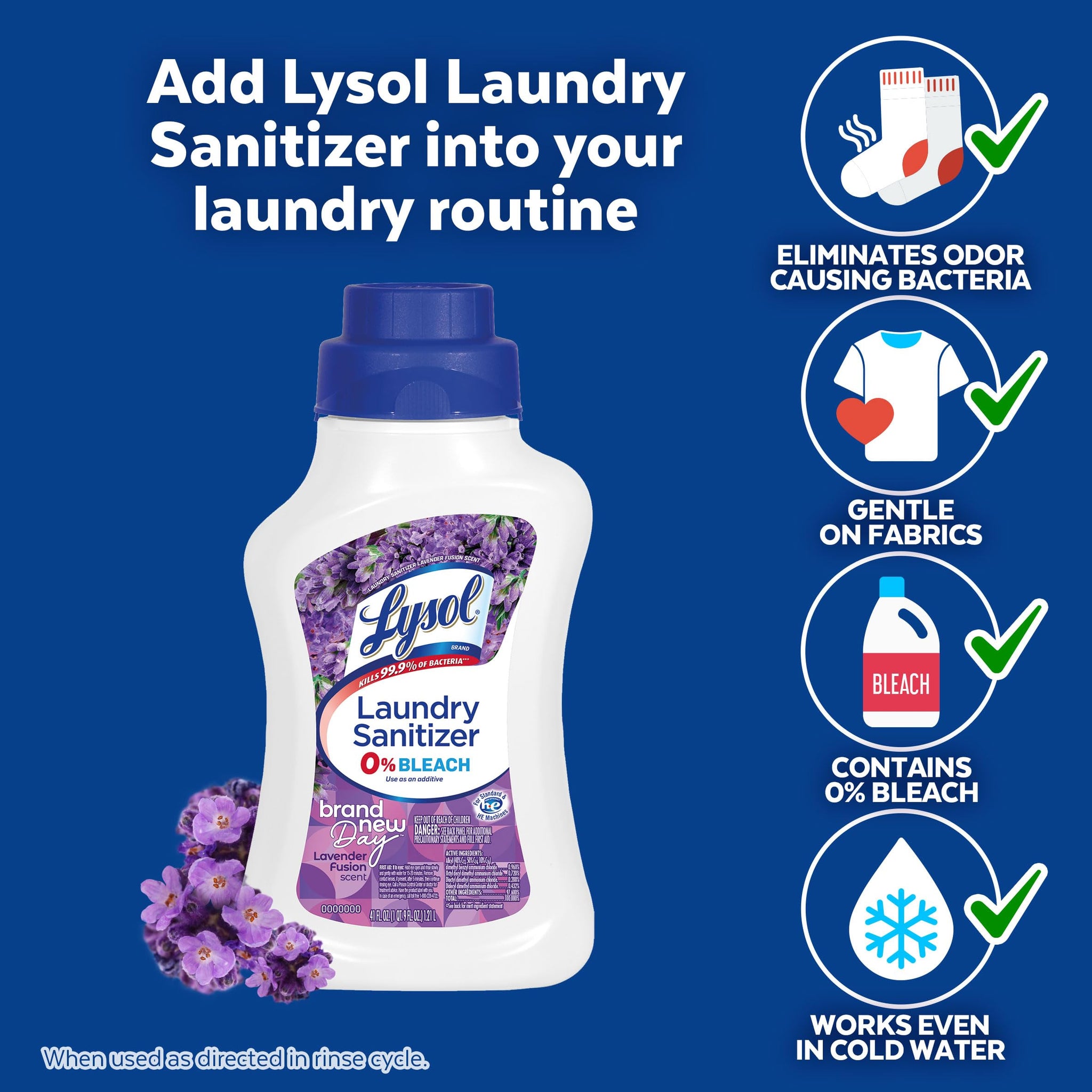 LYSOL® Laundry Sanitizer Lavender Fusion 6/41 oz.