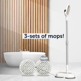 Impecca Electric Mop, Cordless Spinning Mop with Dual Motor with LED Headlights, 3-Set of Spin mops Water Tank for Multi-Surface, Self-Propelled