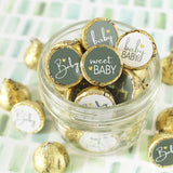 Green Baby Shower Kisses Stickers - Candy Party Favor Labels, 180 Count, 9 Sweet Baby Designs