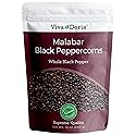 Viva Doria Malabar Black Peppercorns, Whole Black Pepper, Black Peppercorn For Grinder Refills, 12 Ounces