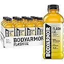 BODYARMOR Flash I.V. Electrolyte Beverage, Tropical Punch, Hydration Drink with Coconut Water For Rapid Rehydration, Post Workout Recovery, 20 Fl Oz