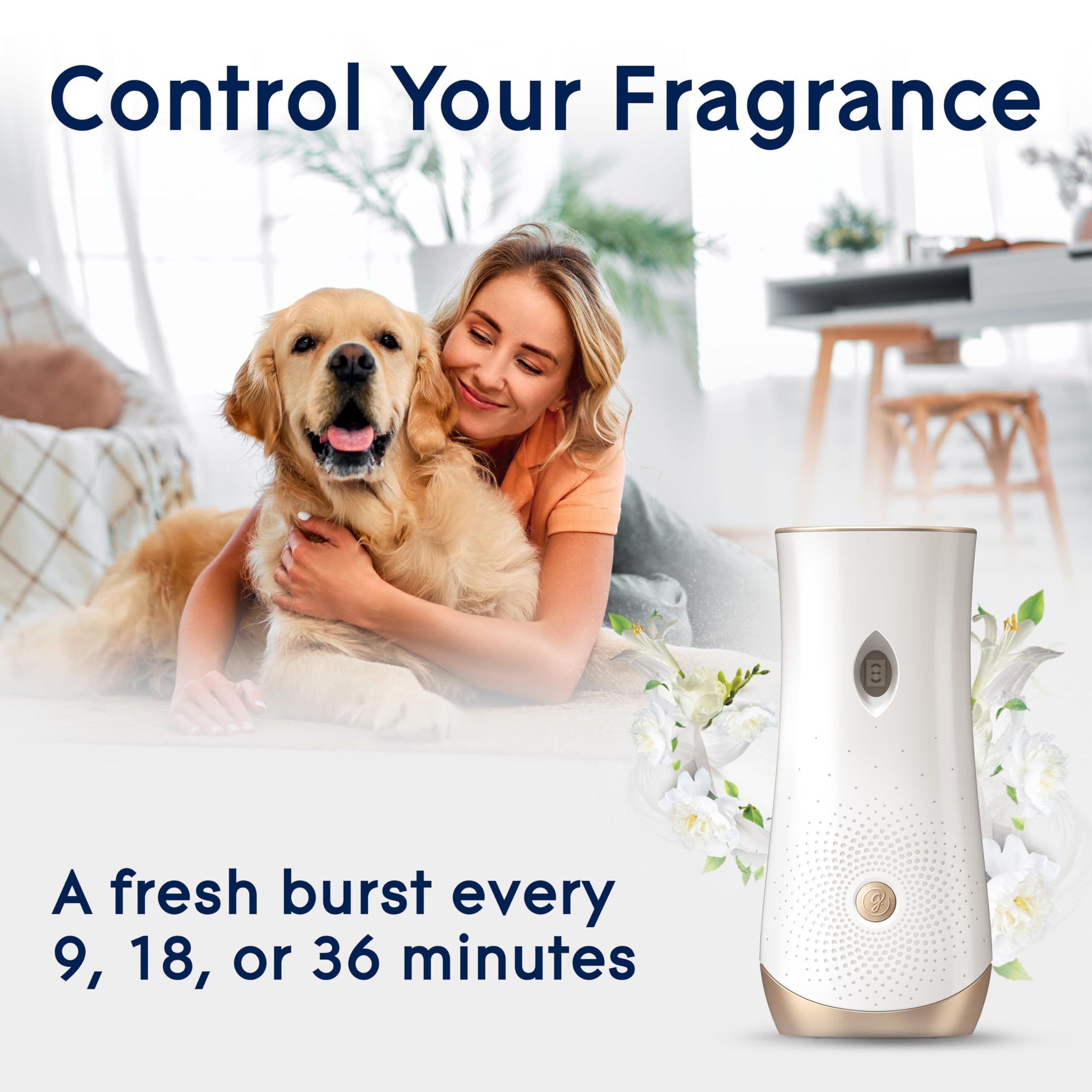 Glade Automatic Spray Refill, Pet Fresh Scent, Scented Air Freshener for Home and Bathroom, 6.2 Oz, 2 Count