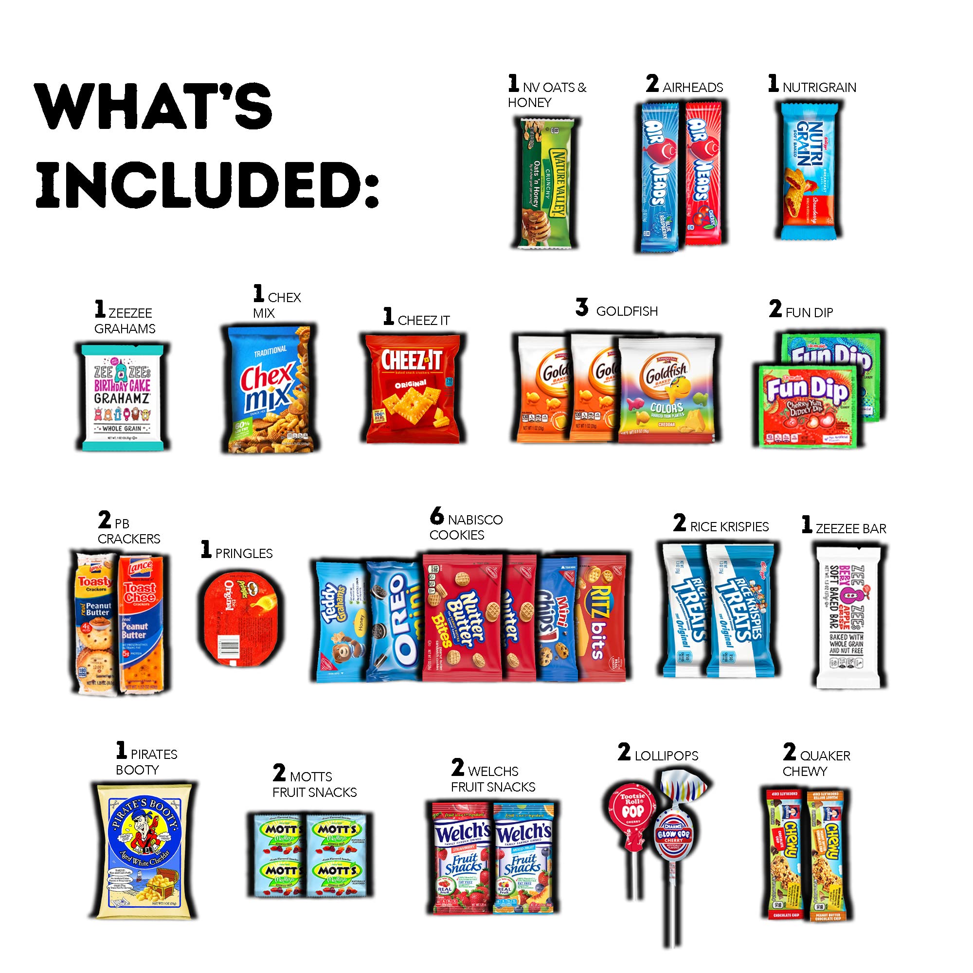 CRAVEBOX Kids Snack Box (55 count) Fun Variety Snacks Pack Care Package - College Back to School, Graduation