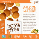Homefree Mini Ginger Snap Cookies, Gluten Free, Nut Free, Vegan, School Safe and Allergy Friendly Snack, 5 oz. (Pack of 1)