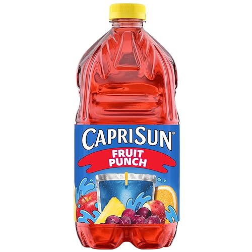 Capri Sun Flavored Juice Drink Blend with Other Natural Flavor, 1 Bottle, for School Lunches and On-the-Go Hydration, Fruit Punch, All Natural