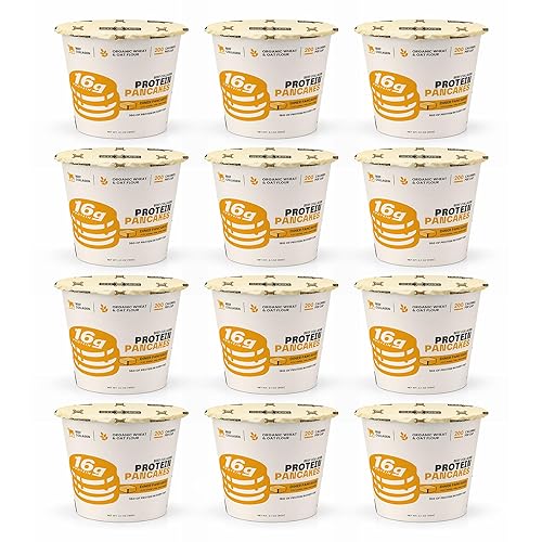 Beef Cakes Beef Collagen Protein Breakfast - 12 Pack Instant Protein Diner Pancakes with 16g Protein, Beef Collagen, Seed Oil Free, Dairy Free, Quick & Easy Breakfast in a Cup