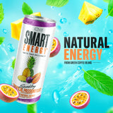 C4 Smart Energy Drink - Sugar Free Performance Fuel & Nootropic Brain Booster, Coffee Substitute or Alternative | Tropical Passionfruit 12 Oz - 12