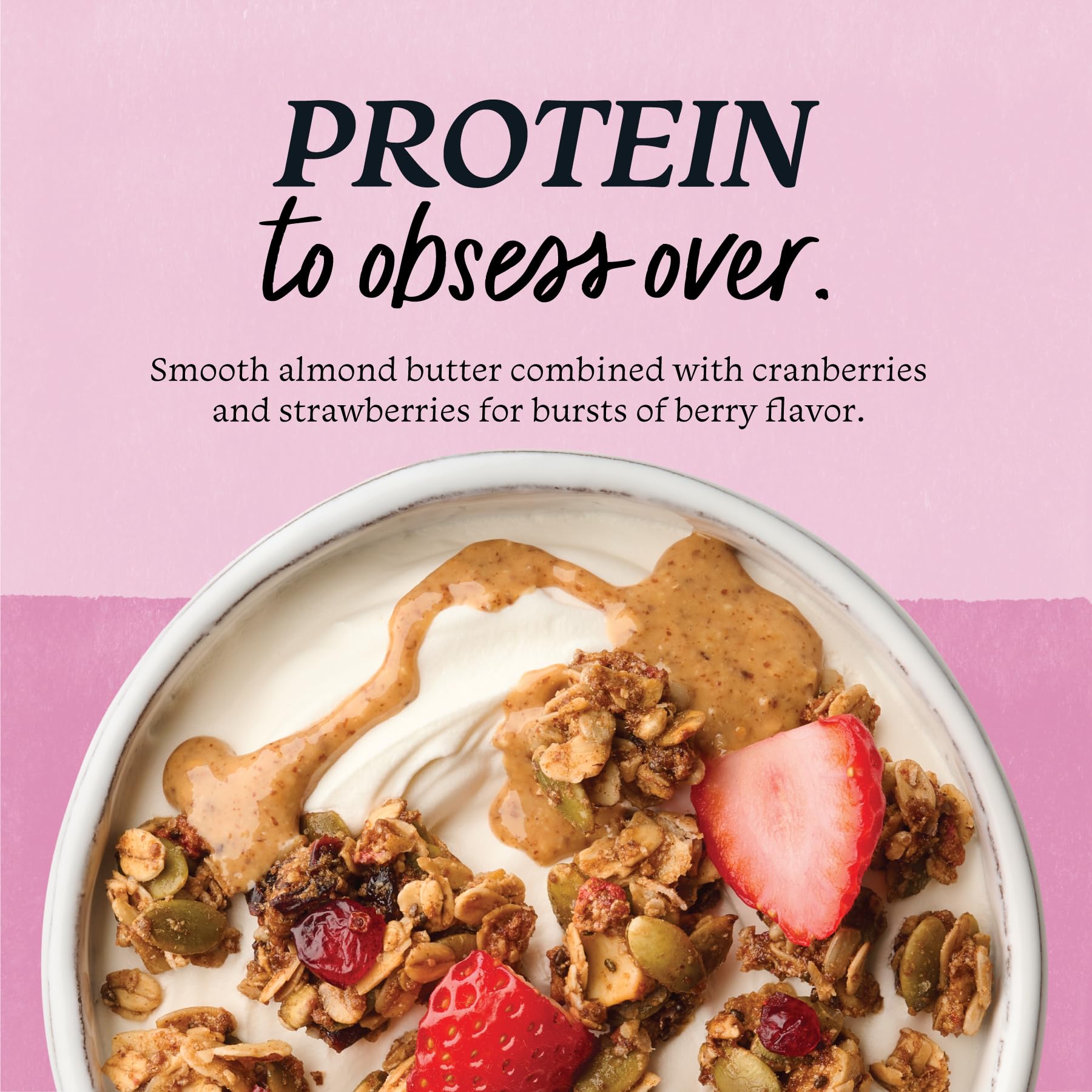 Purely Elizabeth, Protein Granola, Almond Butter and Berries, 8oz Bags (3 Pack)