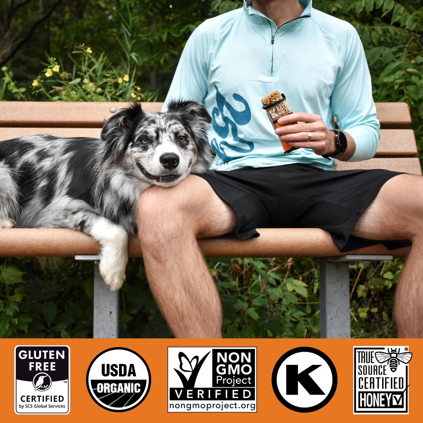 Kate’s Real Food Organic Energy Bars, Non-GMO, All-Natural Ingredients, Gluten-Free and Soy-Free Healthy Snack with Natural Flavors (Pack of 6)