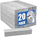 KKEETUR 20 Pack Pumice Stone Toilet Bowl Cleaner, Pumice Stone for Cleaning Stick Hard Water Rings, Calcium Buildup & Stains, Safe for Bathroom, Sink