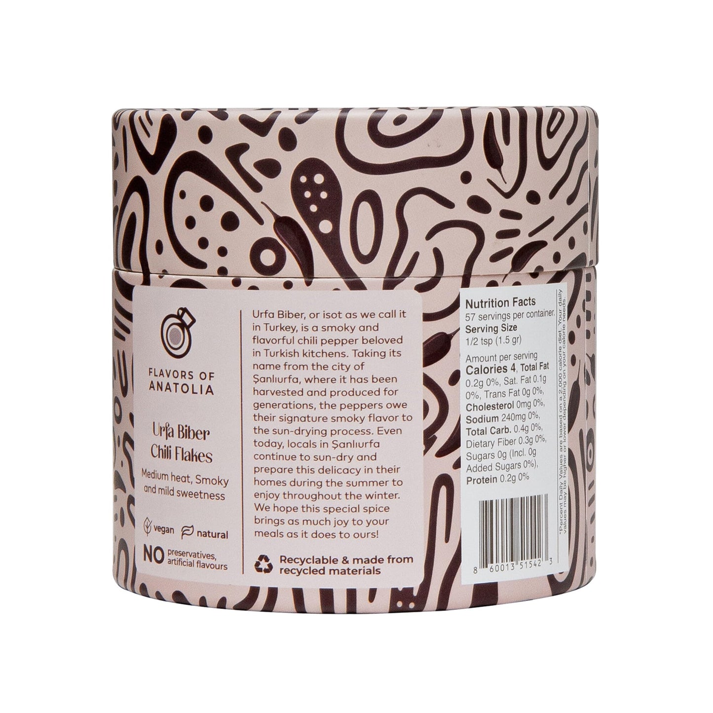Cybele’s Harvest Urfa Biber (Isot) Chili Flakes 3oz, Turkish Urfa Pepper, Mild Smoky Chili