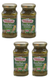 Tigullio:"Gran Pesto alla Genovese" Genovese Pesto - 6.7 Fluid Ounce (190ml) Packages (Pack of 4) [ Italian Import ]