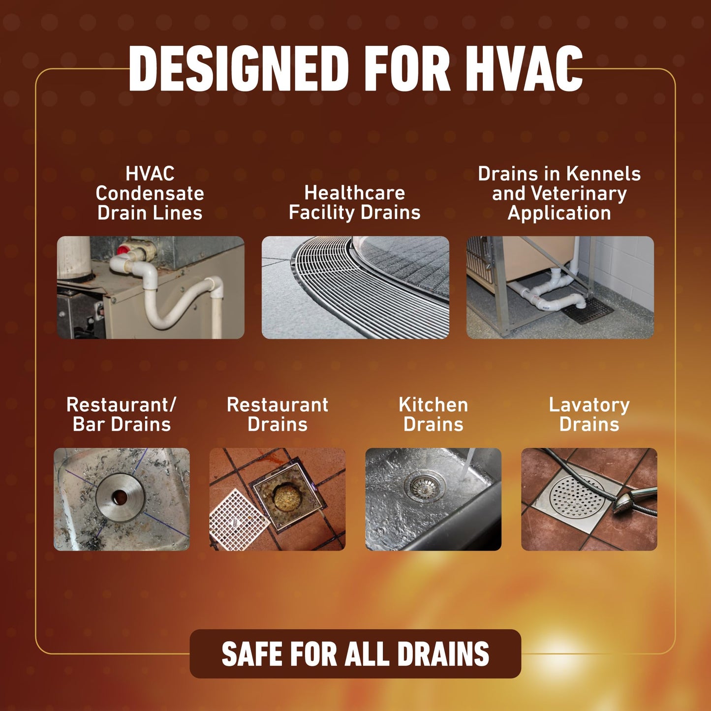 HVAC Guys Drain Dissolve | AC Drain Line Cleaner & Unclogger | Heat Generating Alkaline Formula | Prevents Overflow | Clears Hair, Grease, Gunk - 32oz