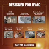 HVAC Guys Drain Dissolve | AC Drain Line Cleaner & Unclogger | Heat Generating Alkaline Formula | Prevents Overflow | Clears Hair, Grease, Gunk - 32oz