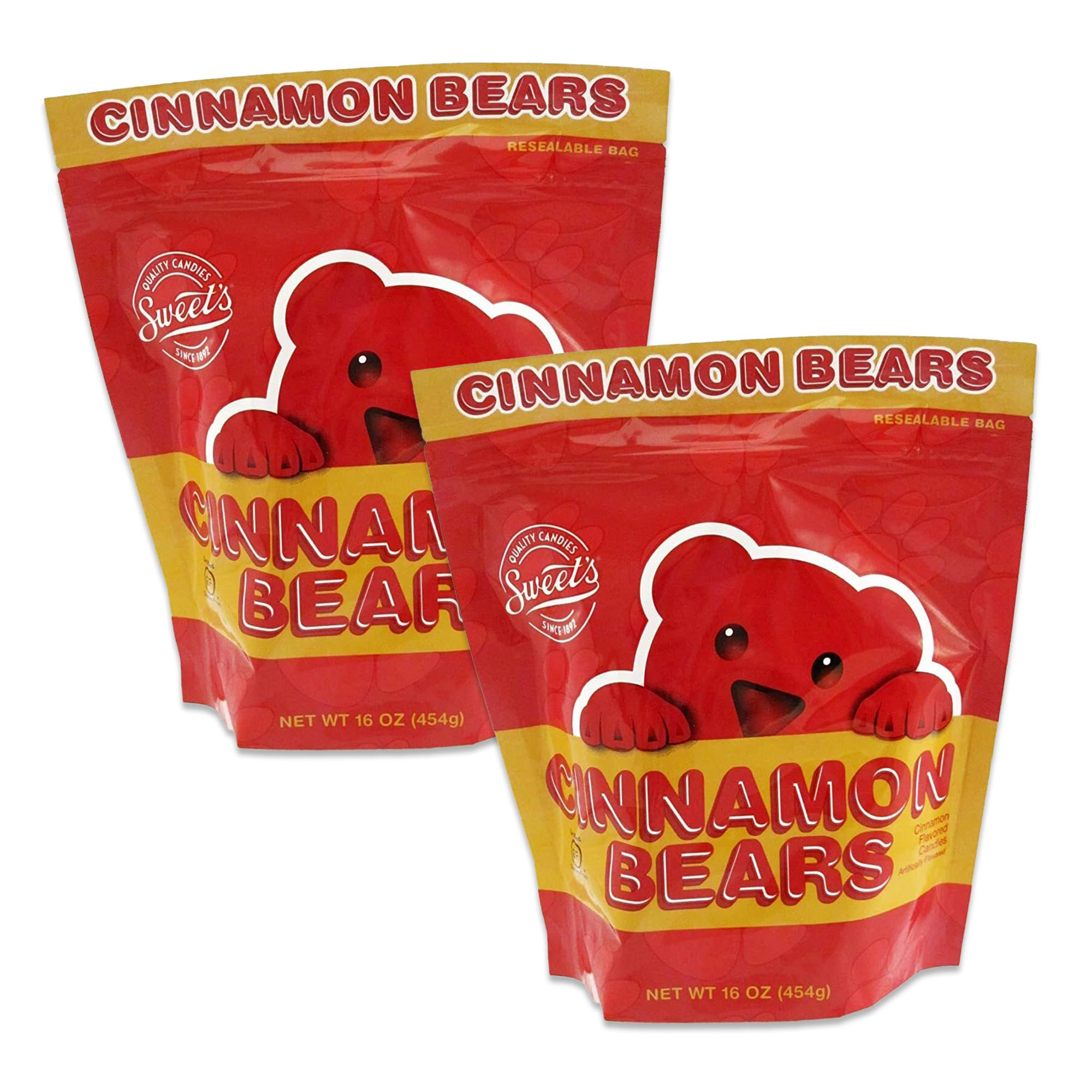 Snackivore Sweets Cinnamon Bears Candy 2 Pack of 16oz Bags of Cinnamon Bears Gummy, Cinnamon Gummy Bears Candy, Hot Gummy Bear, Cinnamon Candies