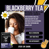 Revival Tea Company Blackberry Tea - Black Tea Blend with Blackberry Leaf - Loose Leaf 6 Ounces