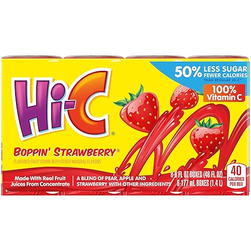 HI-C Boppin' Strawberry 6oz 8pk