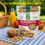 Sunhill Naturals Premium Raw Shelled Walnuts | Fresh Halved Unsalted Raw Chandler Walnuts for Smart Snacking | LHC | Light Halves