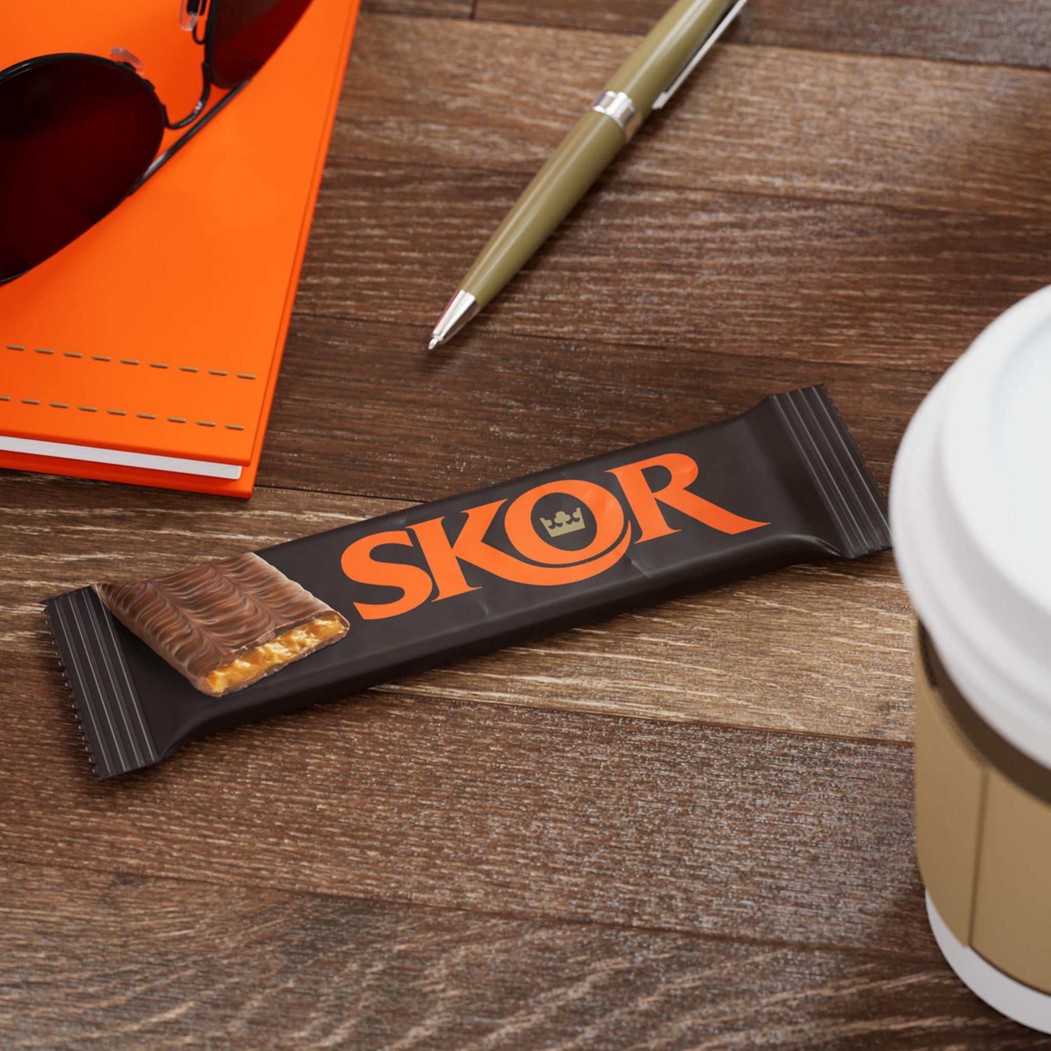 SKOR Crisp Butter Toffee and Chocolate Candy Bars, 1.4 oz (18 Count)